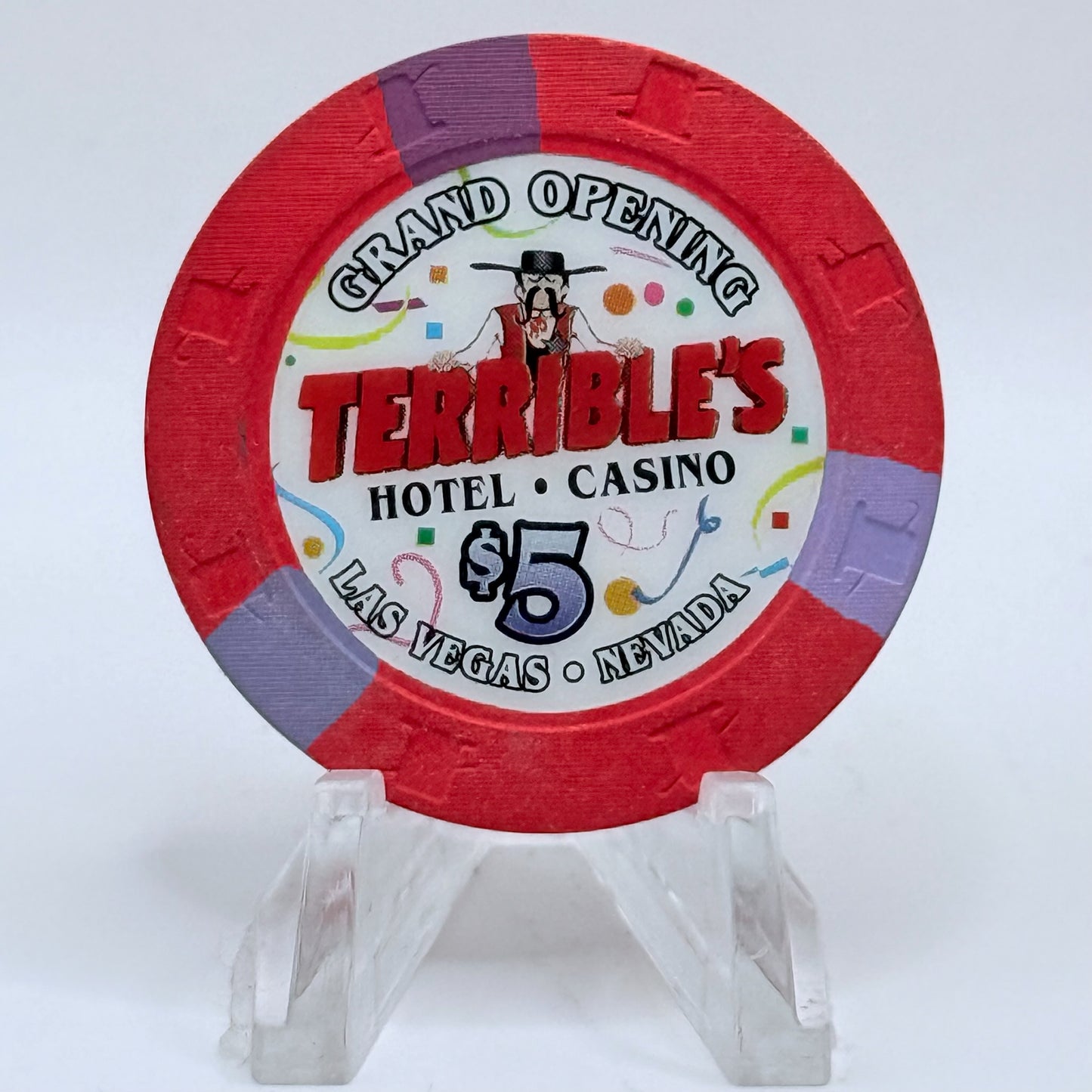 Terrible's Hotel Casino Las Vegas Nevada 2000 'Grand Opening' LE $5 Casino Chip V7419