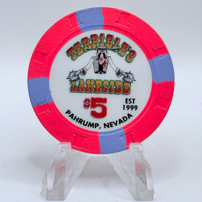 Terrible's Lakeside Casino Pahrump Nevada 1999 $5 Casino Chip V3500