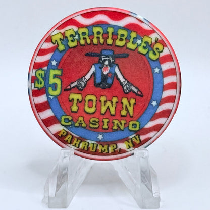 Terrible's Town Pahrump Nevada 2000 'July 4th' LE $5 Casino Chip V5742