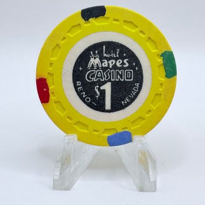 Mapes Hotel Casino Reno Nevada 1964 'Red-green Opposites' LE $1 Casino Chip N5233