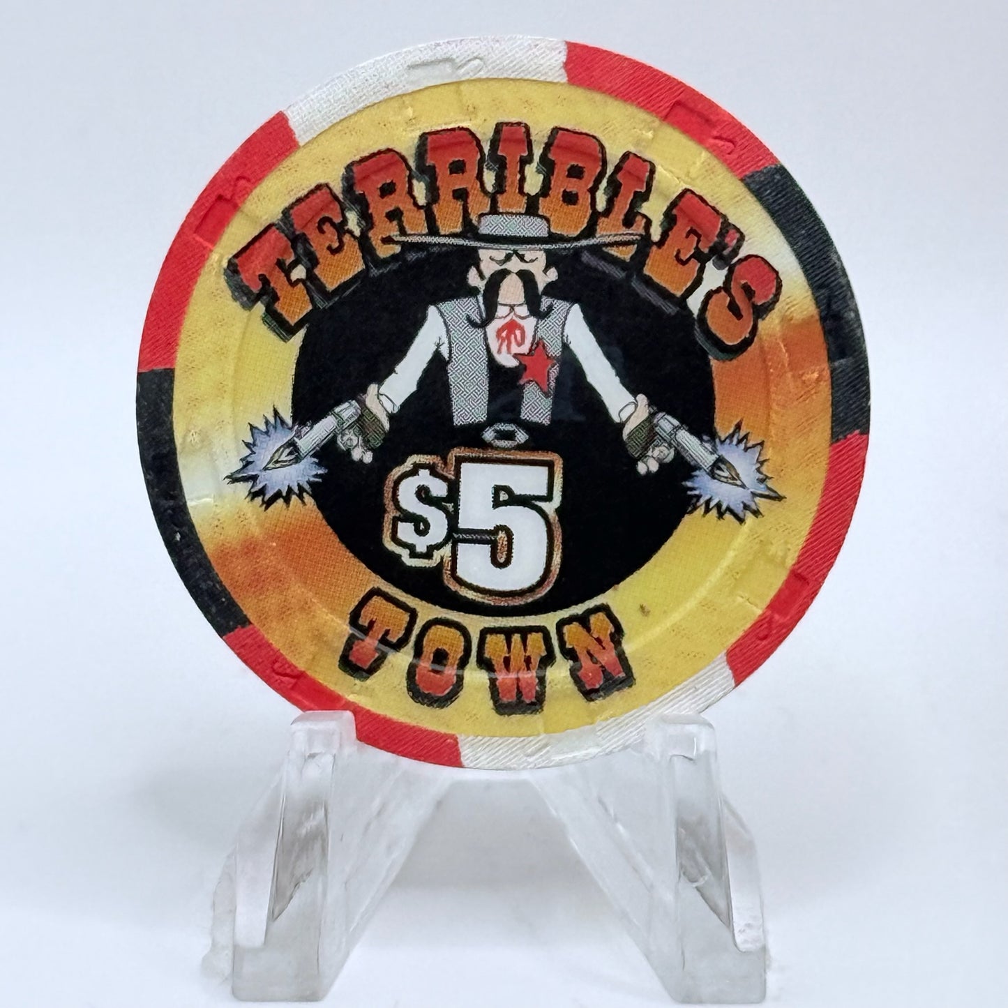 Terrible's Town Pahrump Nevada 2000 'Herbst Racing Team' LE $5 Casino Chip V5741