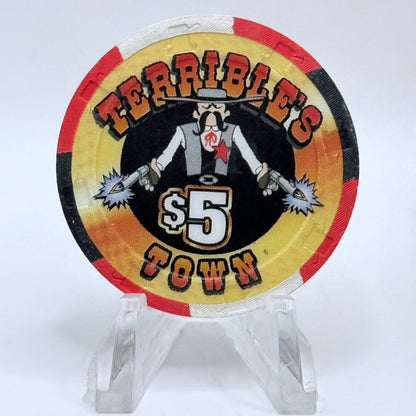 Terrible's Town Pahrump Nevada 2000 'Herbst Racing Team' LE $5 Casino Chip V5741