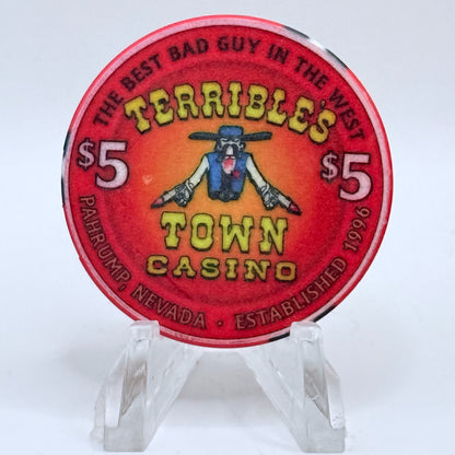 Terrible's Town Pahrump Nevada 2001 $5 Casino Chip V6574