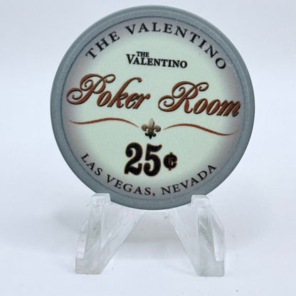 The Valentino Poker Room Las Vegas Nevada $0.25 Casino Chip
