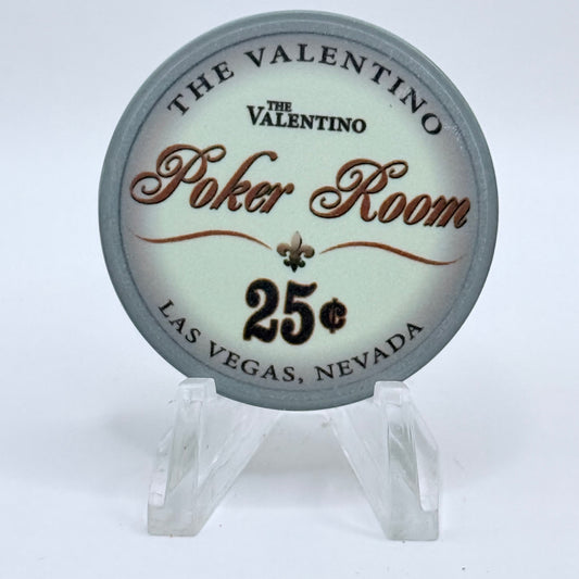 The Valentino Poker Room Las Vegas Nevada $0.25 Casino Chip