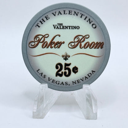 The Valentino Poker Room Las Vegas Nevada $0.25 Casino Chip