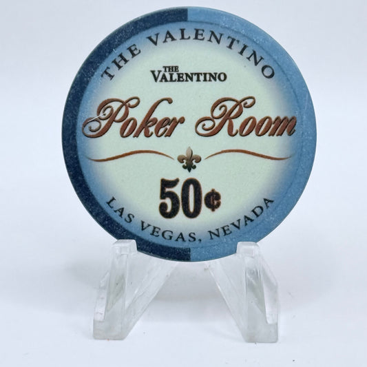 The Valentino Poker Room Las Vegas Nevada $0.50 Casino Chip