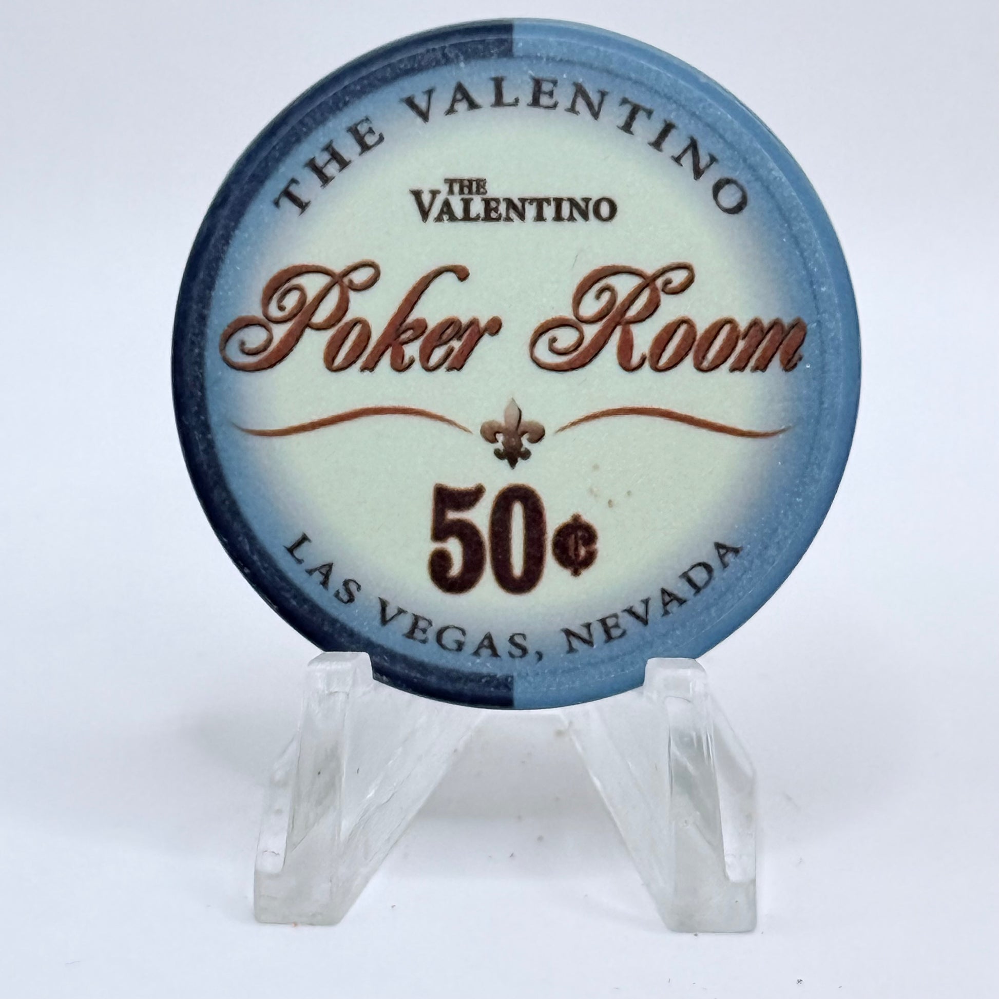 The Valentino Poker Room Las Vegas Nevada $0.50 Casino Chip