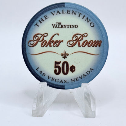 The Valentino Poker Room Las Vegas Nevada $0.50 Casino Chip