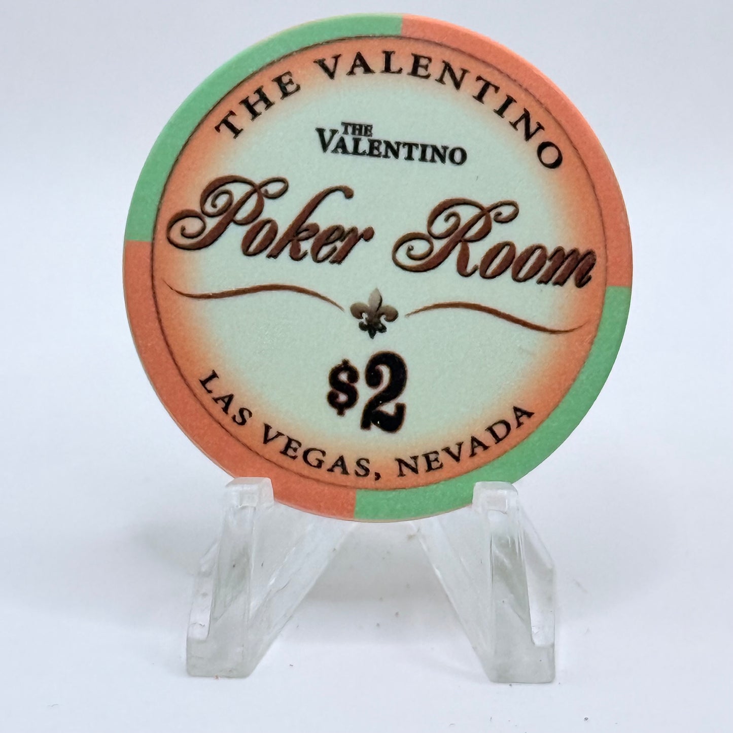 The Valentino Poker Room Las Vegas Nevada $2 Casino Chip