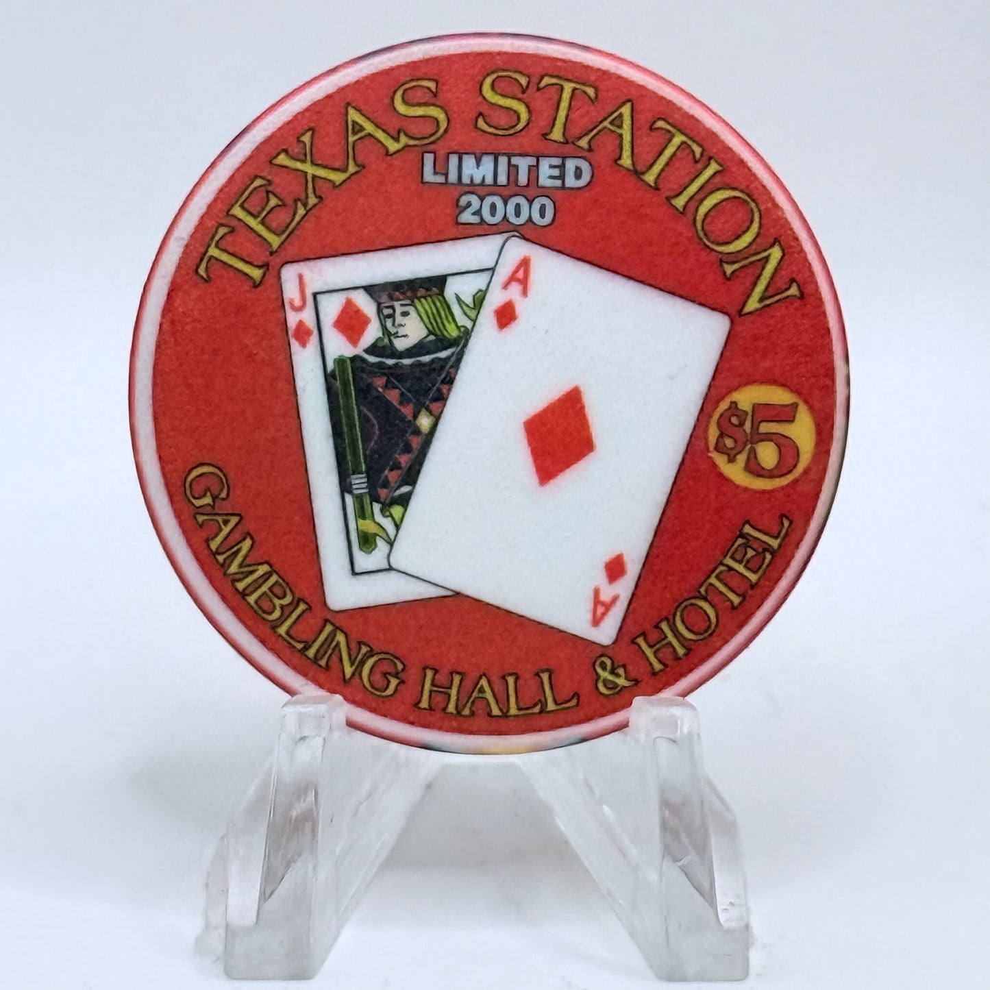 Texas Station N. Las Vegas Nevada 1995 LE $5 Casino Chip V3510