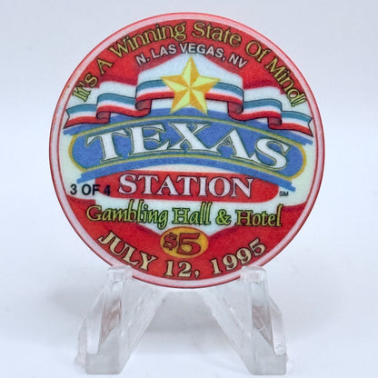 Texas Station N. Las Vegas Nevada 1995 LE $5 Casino Chip V3510