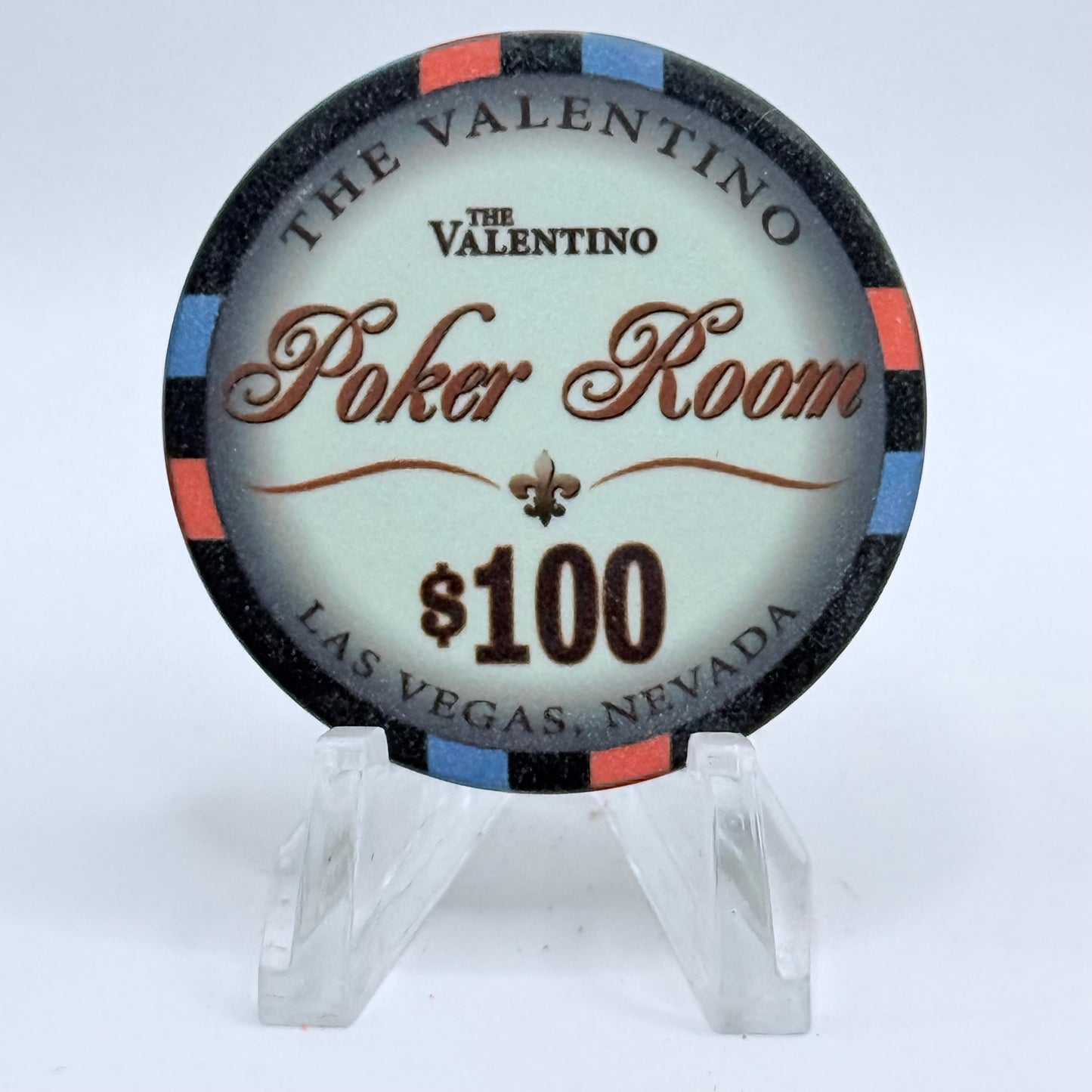 The Valentino Poker Room Las Vegas Nevada $100 Casino Chip