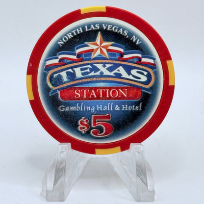 Texas Station N. Las Vegas Nevada 1999 'Martini Ranch' LE $5 Casino Chip V3509