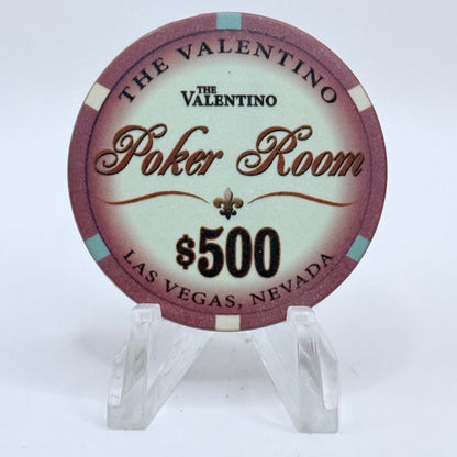 The Valentino Poker Room Las Vegas Nevada $500 Casino Chip