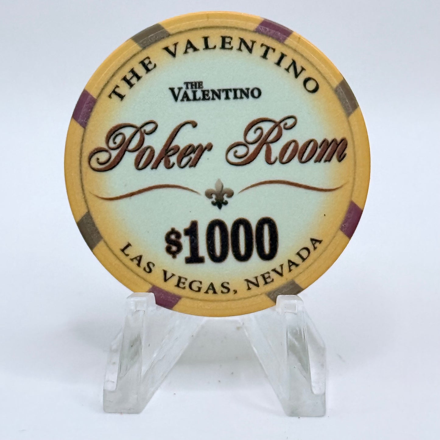 The Valentino Poker Room Las Vegas Nevada $1000 Casino Chip