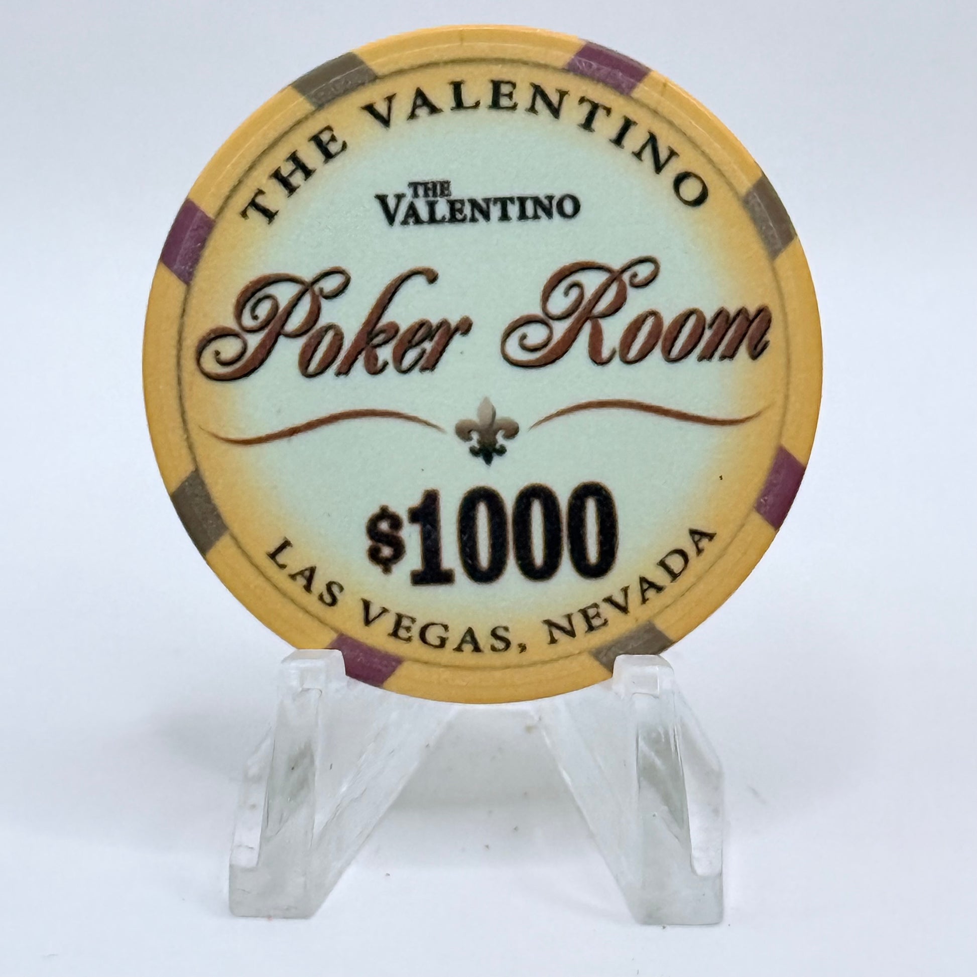 The Valentino Poker Room Las Vegas Nevada $1000 Casino Chip