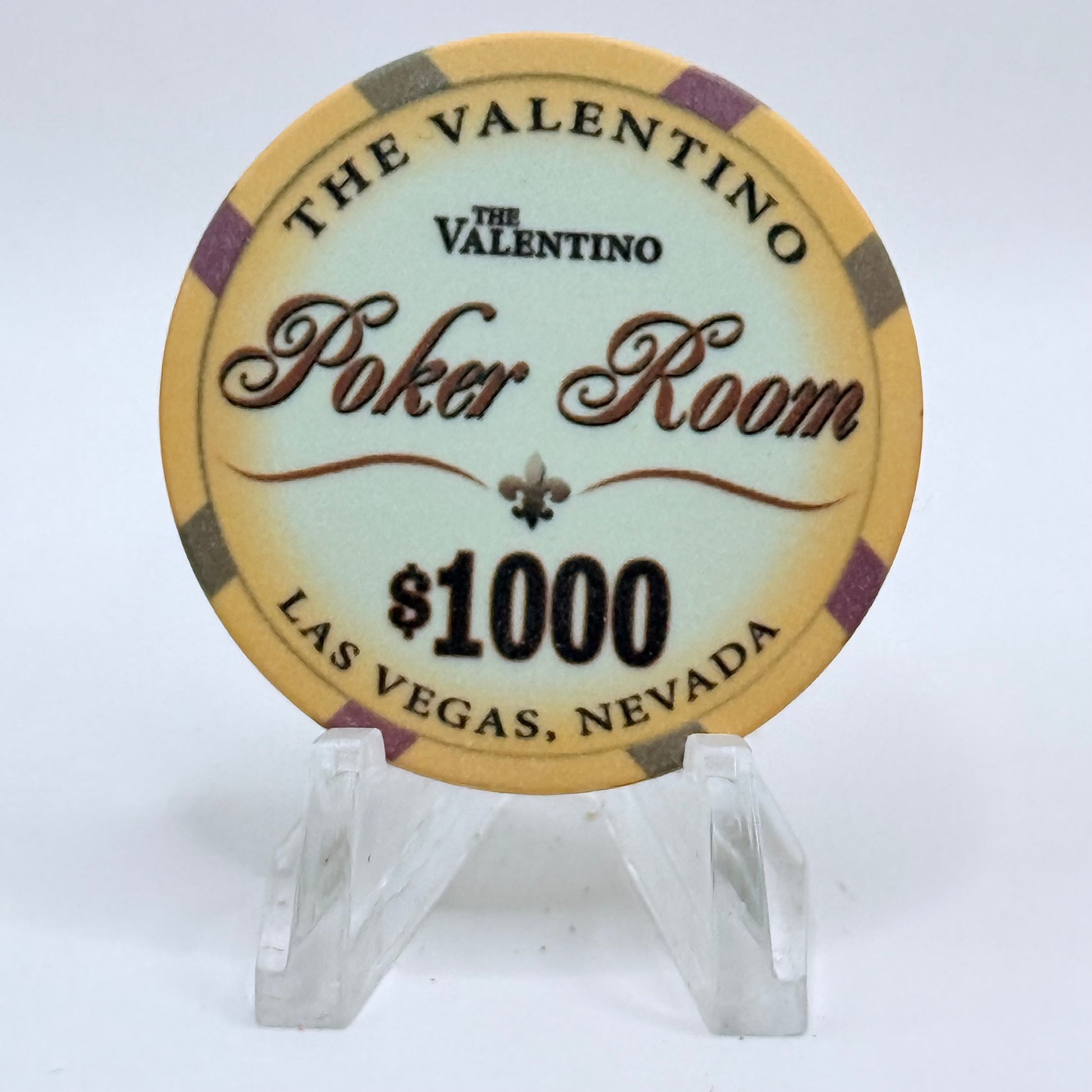 The Valentino Poker Room Las Vegas Nevada $1000 Casino Chip