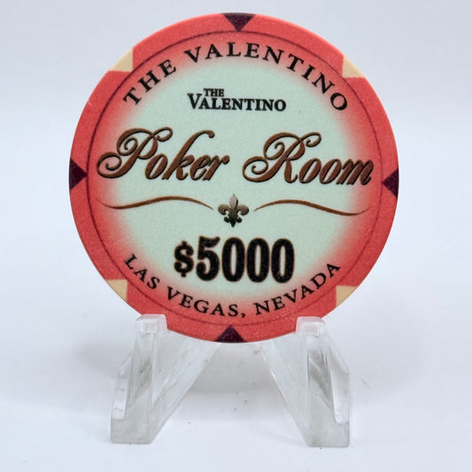 The Valentino Poker Room Las Vegas Nevada $5000 Casino Chip