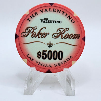 The Valentino Poker Room Las Vegas Nevada $5000 Casino Chip