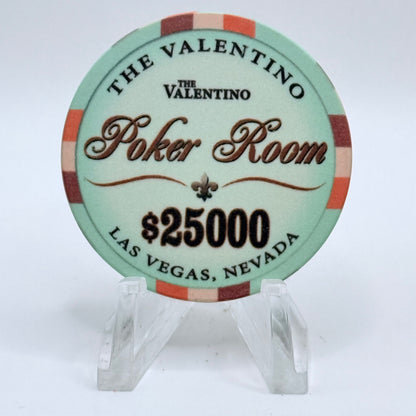 The Valentino Poker Room Las Vegas Nevada $25000 Casino Chip
