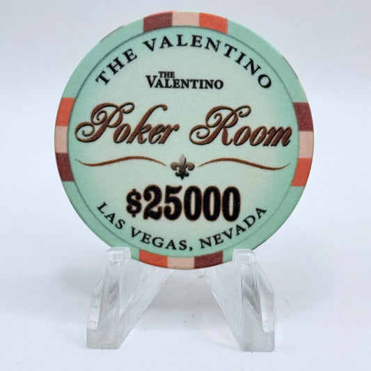 The Valentino Poker Room Las Vegas Nevada $25000 Casino Chip