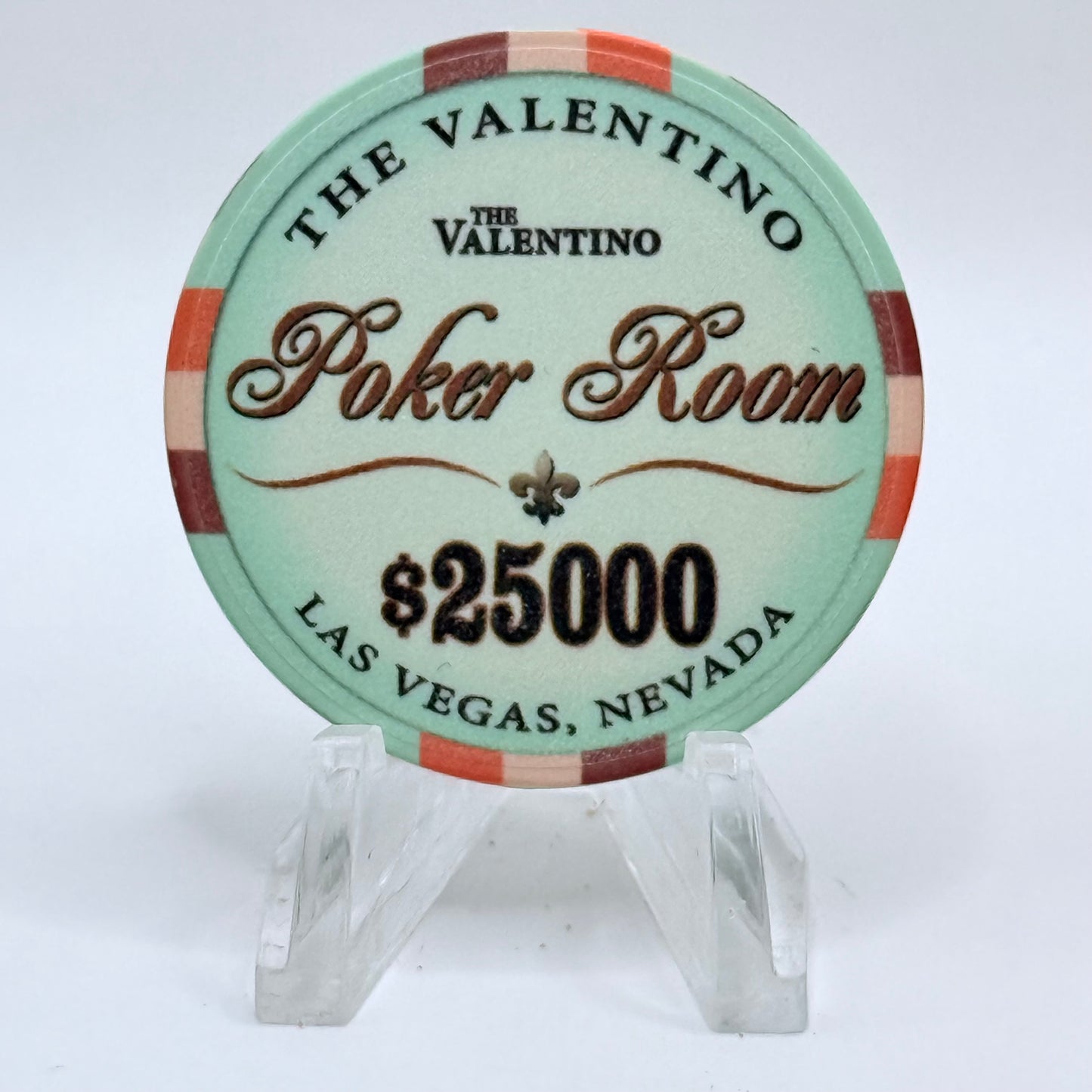 The Valentino Poker Room Las Vegas Nevada $25000 Casino Chip