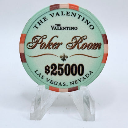 The Valentino Poker Room Las Vegas Nevada $25000 Casino Chip