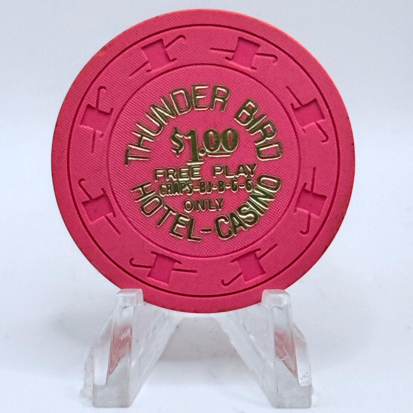 Thunderbird Hotel Las Vegas Nevada 1960s $1 NCV Casino Chip N7855