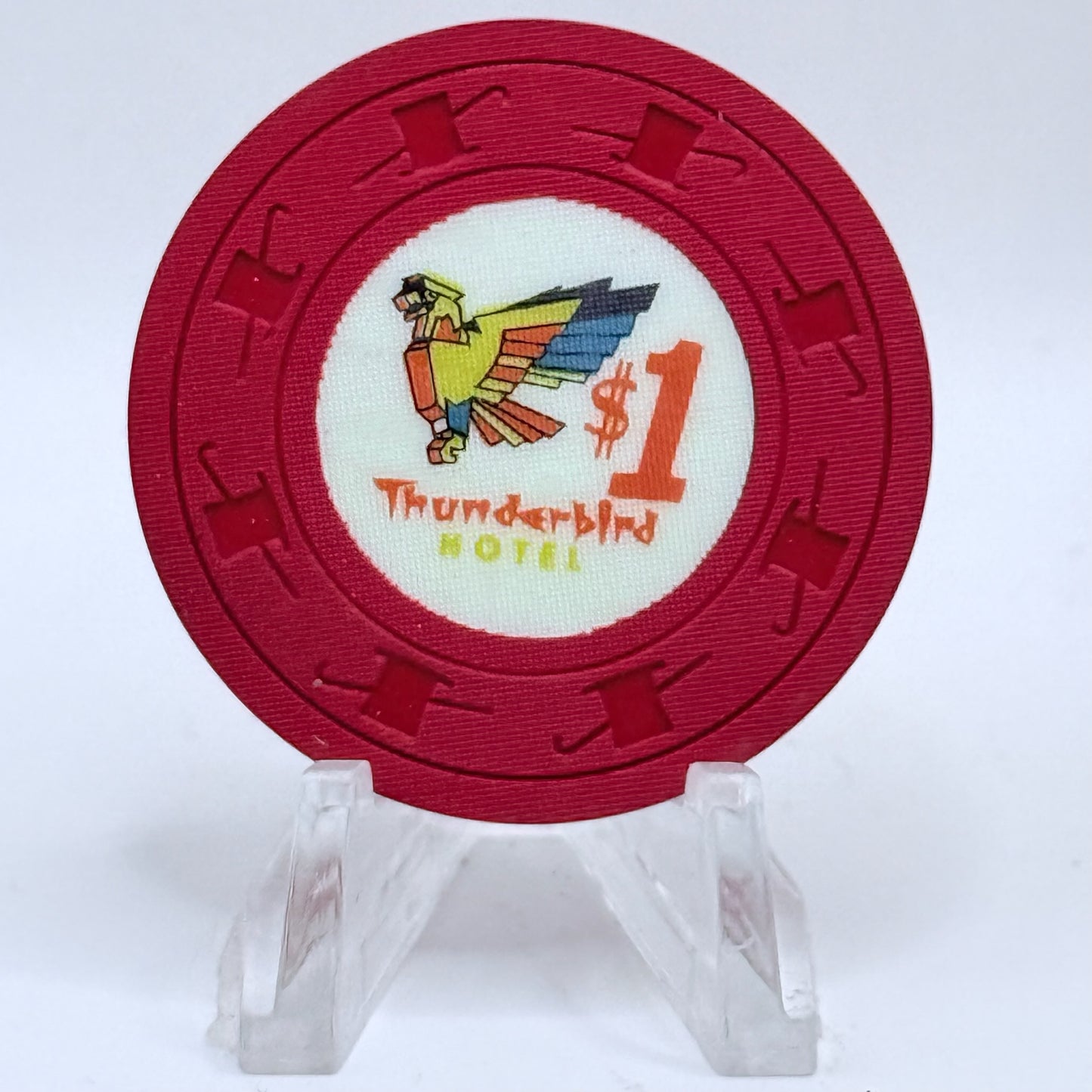 Thunderbird Hotel Las Vegas Nevada 1962 'Joe Wells' $1 Casino Chip N3909