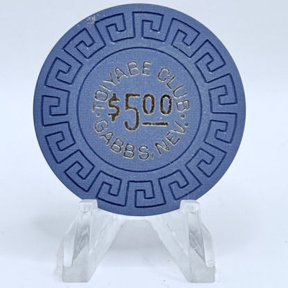 Toiyabe Club Gabbs Nevada 1960s $5 Casino Chip N3377