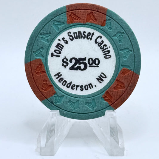 Tom's Sunset Casino Henderson Nevada 1989 $25 Casino Chip N4278