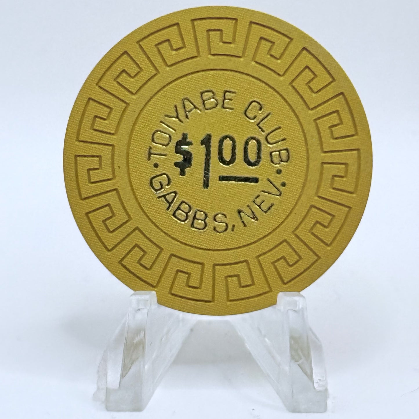 Toiyabe Club Gabbs Nevada 1960s $1 Casino Chip N3378