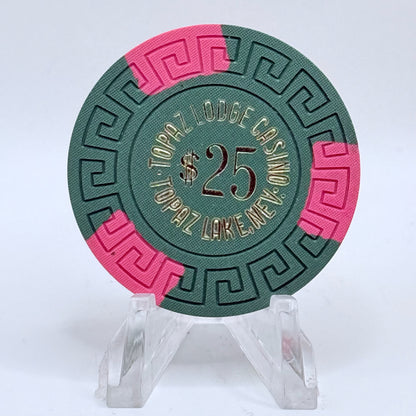 Topaz Lodge Gardnerville Nevada 1970 $25 Casino Chip N5683