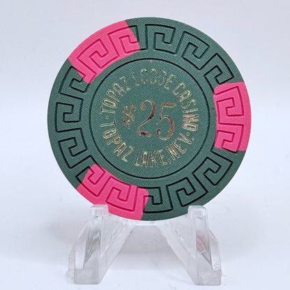 Topaz Lodge Gardnerville Nevada 1970 $25 Casino Chip N5683