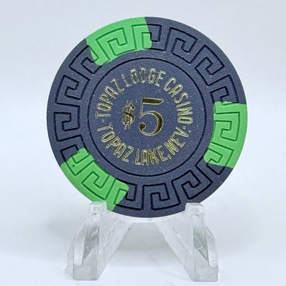 Topaz Lodge Gardnerville Nevada 1970 $5 Casino Chip N3382