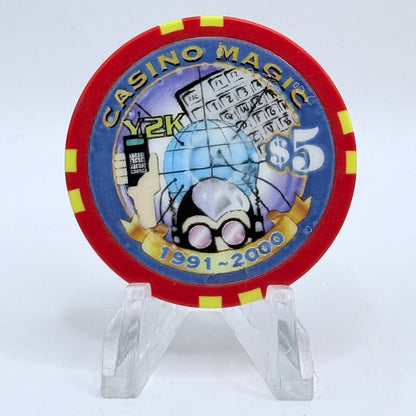 Casino Magic Bossier City Louisiana 'Millennium Series' LE $5 Casino Chip