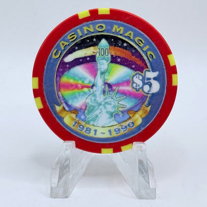 Casino Magic Bossier City Louisiana 'Millennium Series' LE $5 Casino Chip