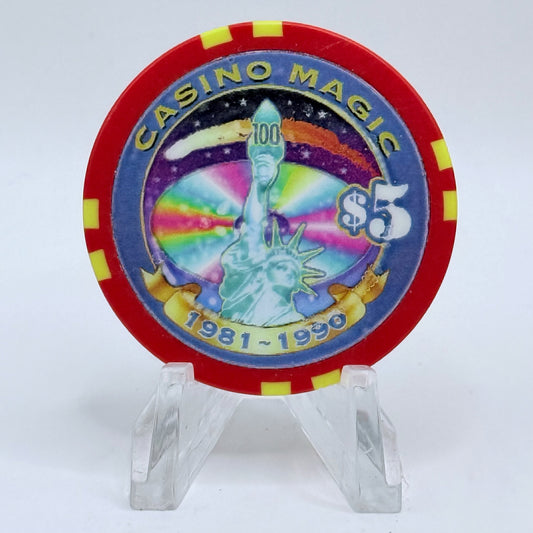 Casino Magic Bossier City Louisiana 'Millennium Series' LE $5 Casino Chip