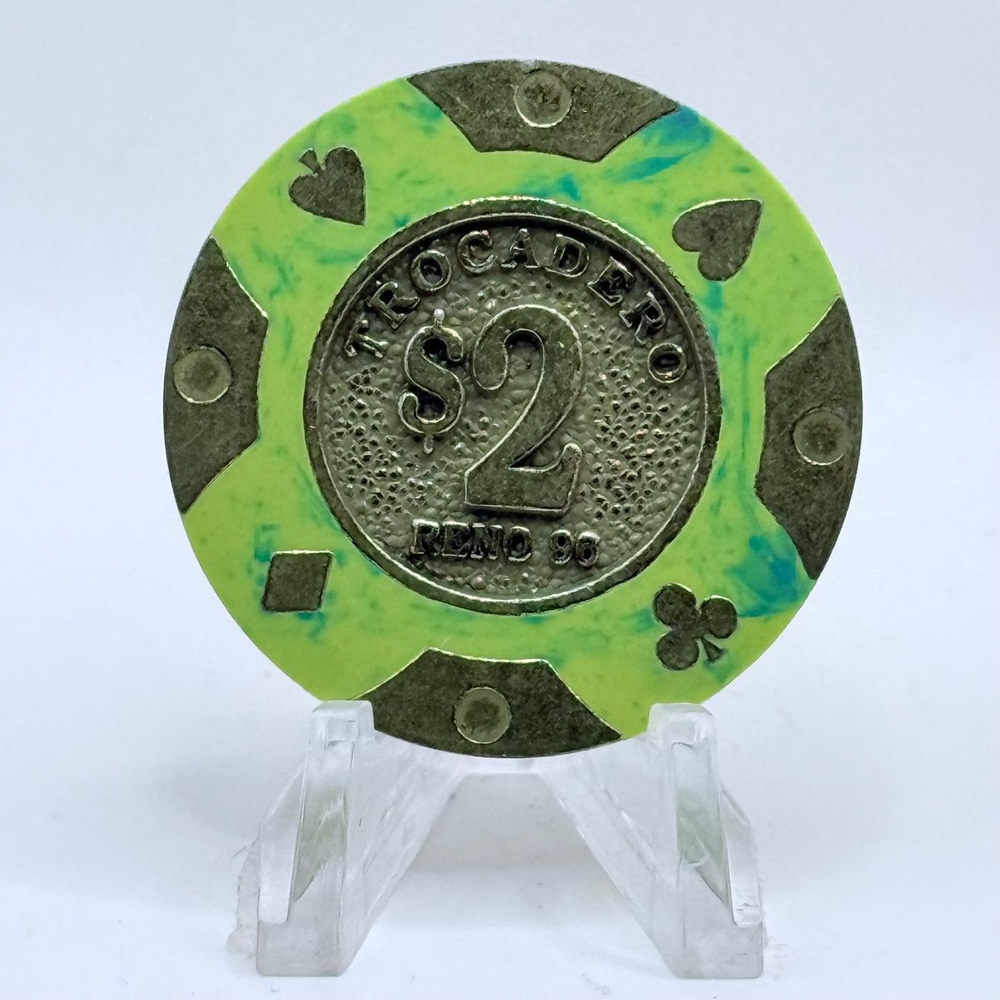 Trocadero Reno Nevada 1996 $2 Imitation Chip