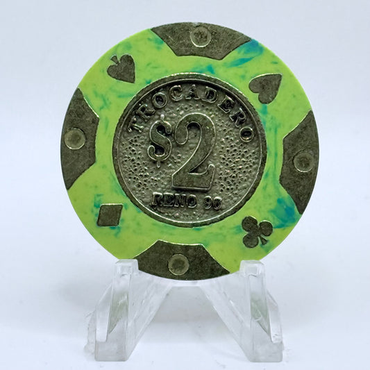 Trocadero Reno Nevada 1996 $2 Imitation Chip