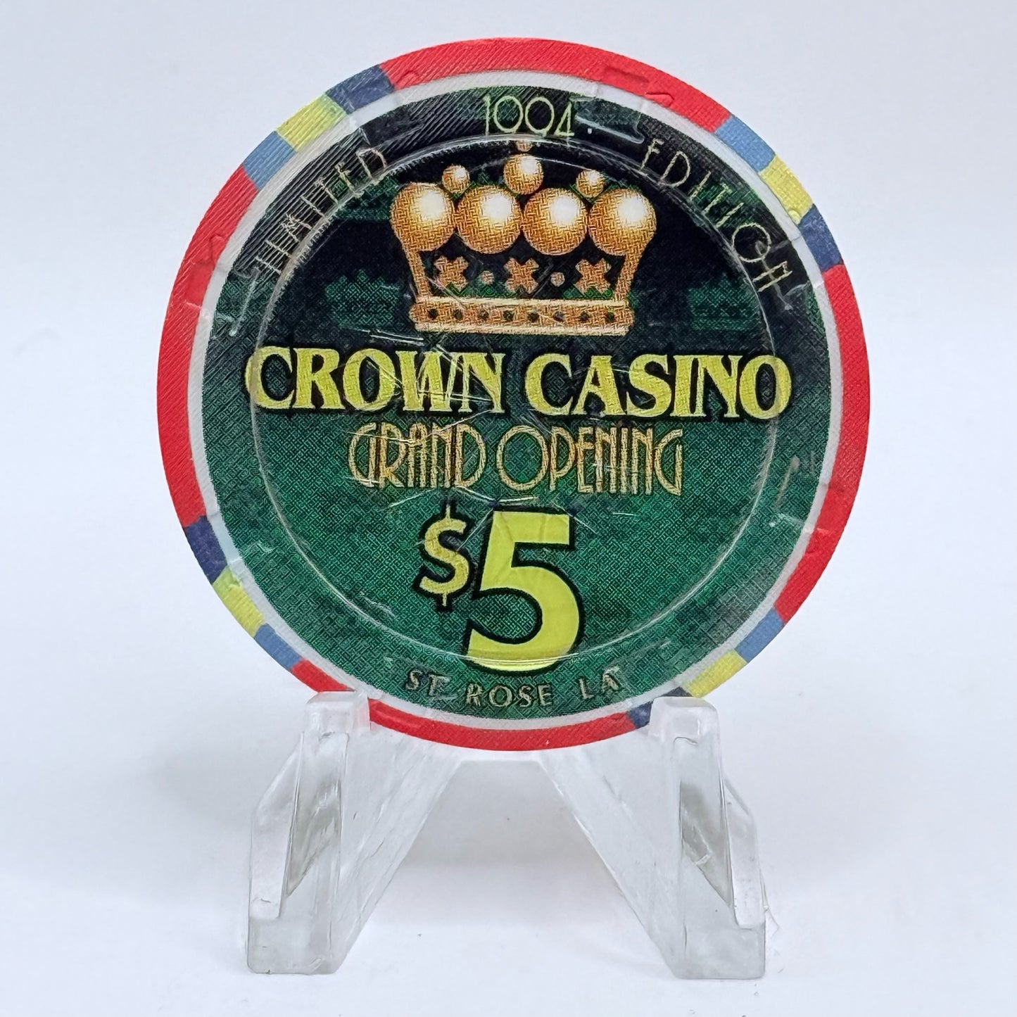 Crown New Orleans Louisiana 'Grand Opening' LE $5 Casino Chip