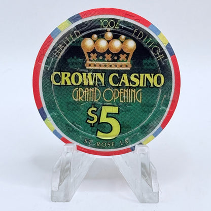 Crown New Orleans Louisiana 'Grand Opening' LE $5 Casino Chip