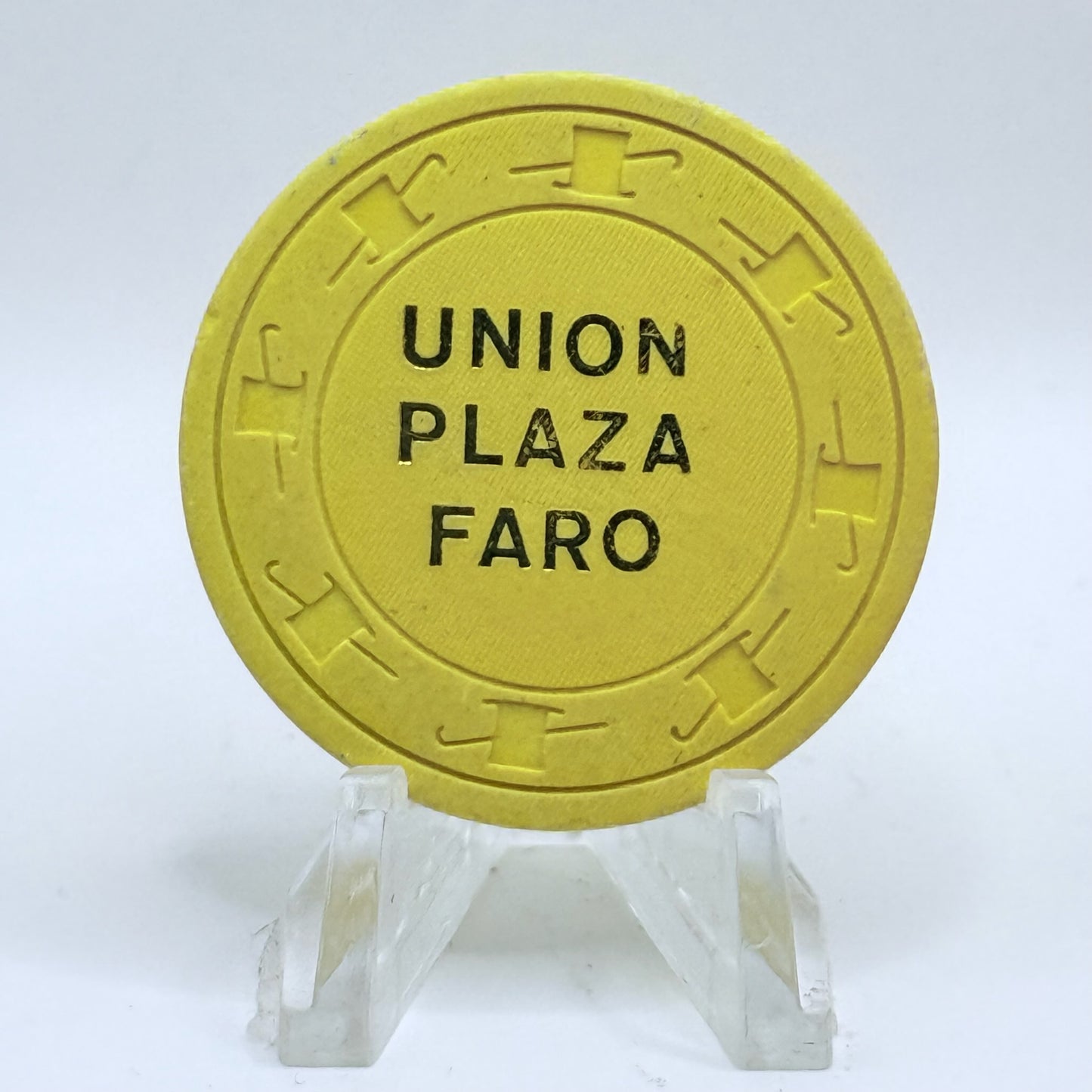 Union Plaza Las Vegas Nevada 1980s Faro Chips N3473