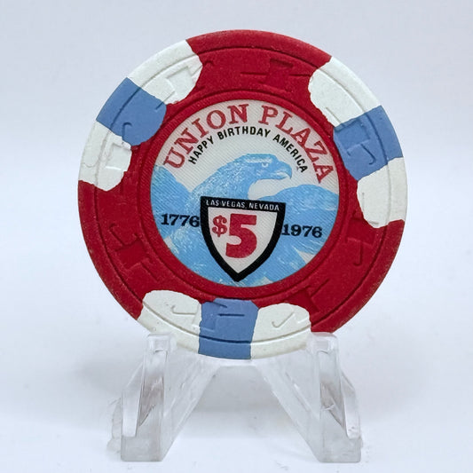 Union Plaza Las Vegas Nevada 1976 'Bicentennial' $5 Casino Chip N2287