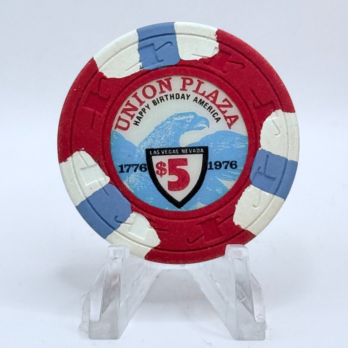 Union Plaza Las Vegas Nevada 1976 'Bicentennial' $5 Casino Chip N2287