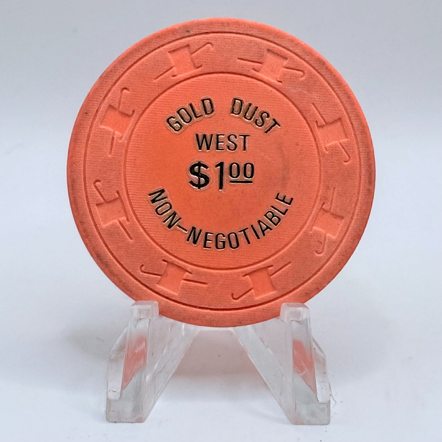 Gold Dust West Reno Nevada 1980s $1 NCV Casino Chip N2943