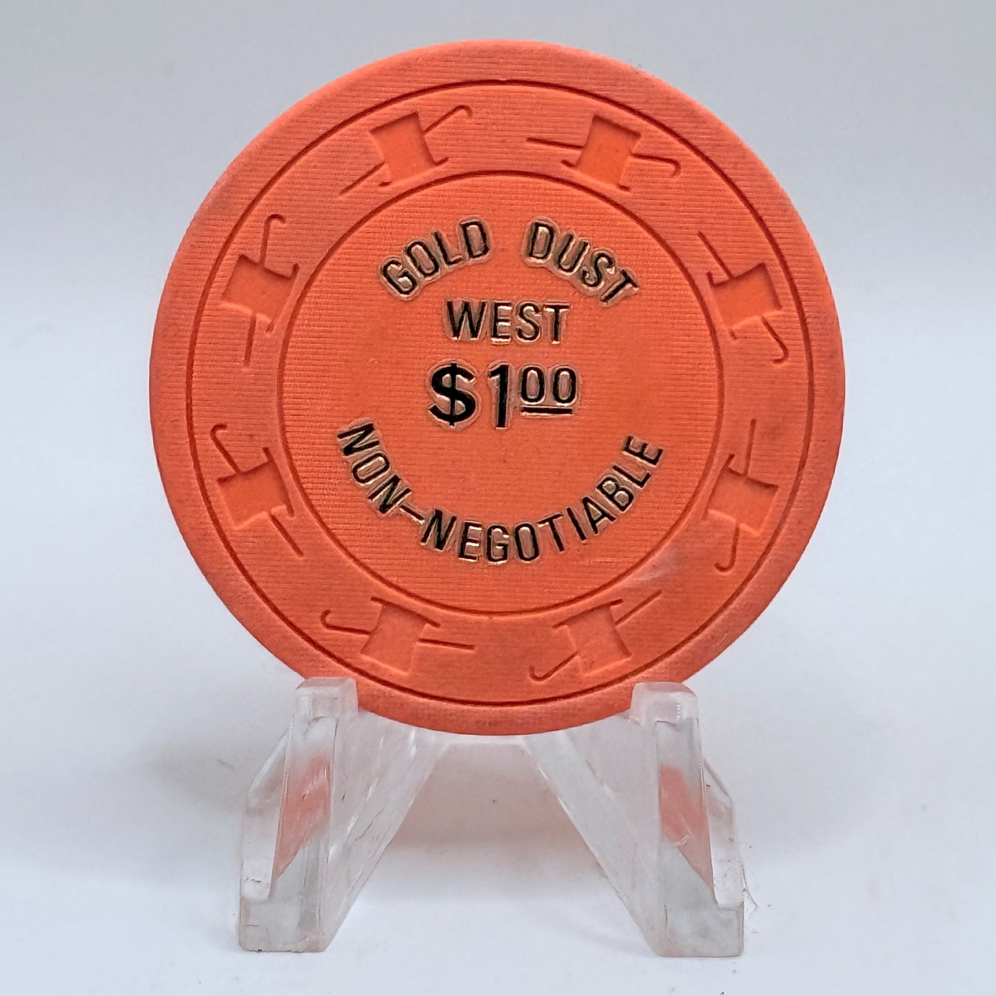 Gold Dust West Reno Nevada 1980s $1 NCV Casino Chip N2943