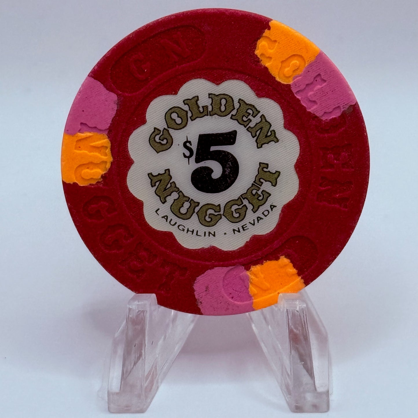 Golden Nugget Laughlin Nevada 1988 $5 Casino Chip N3415