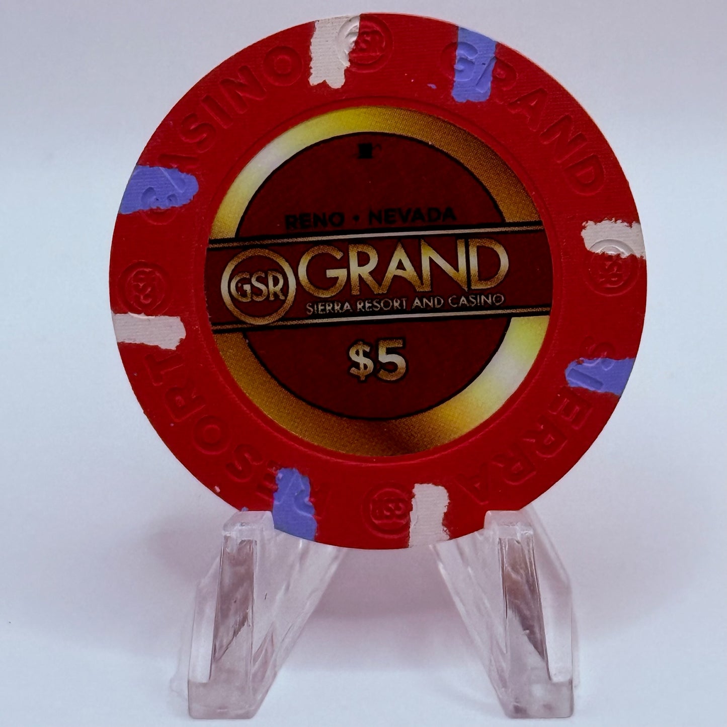 Grand Sierra Resort Reno Nevada 2018 $5 Casino Chip D2712